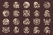 Vintage Hand-Drawn Eagle Designs, an Animal Illustration by devastd (Thumbnail 7 of 8)