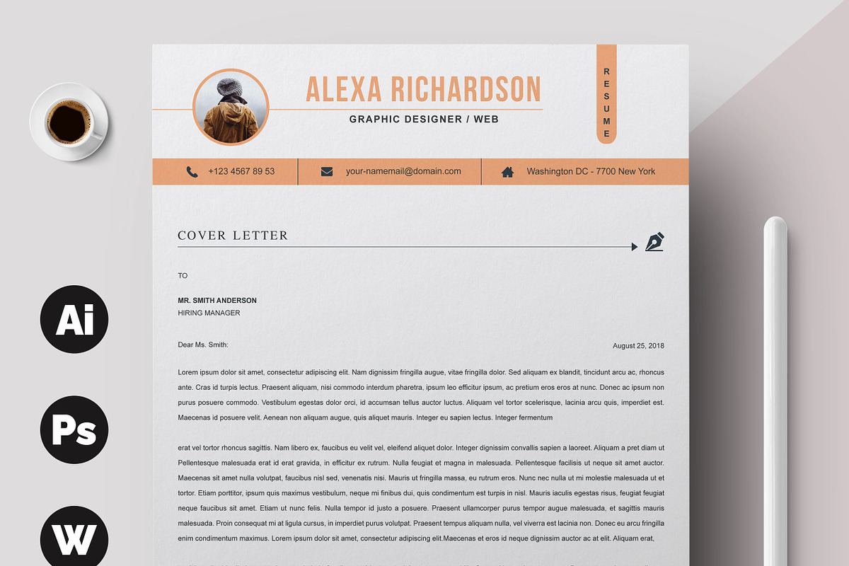 Clean Resume Template, a Resume Template by X-Type (Photo 3 of 5)
