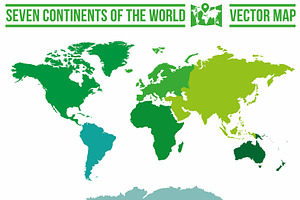 Continents Vector World Map