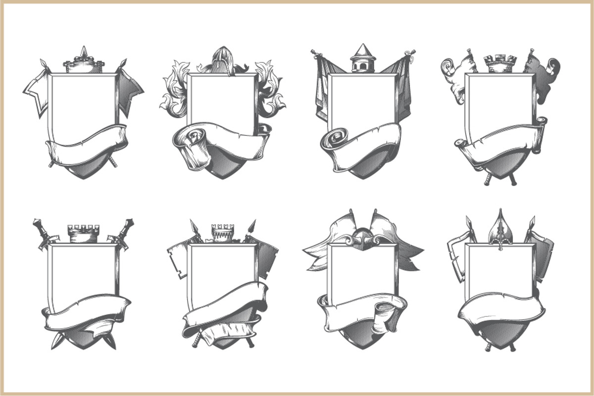 Heraldic element collection, a Decorative Illustration by MaximGertsen (Photo 4 of 6)