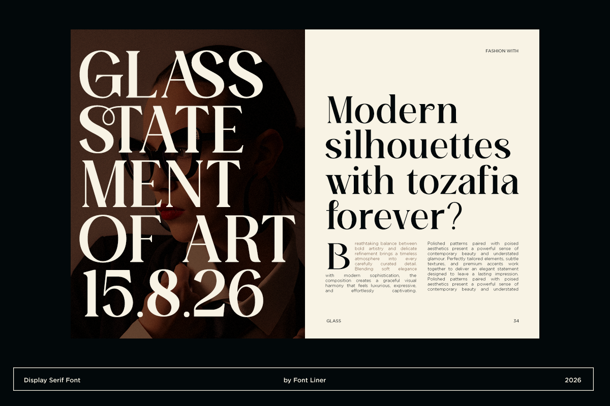 Luxury Ligature Serif Font - Faresty, a Serif Font by Font Liner (Photo 4 of 9)