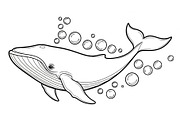 Whale Line Art Vector Bundle, an Illustration by yasushie (Thumbnail 26 of 51)