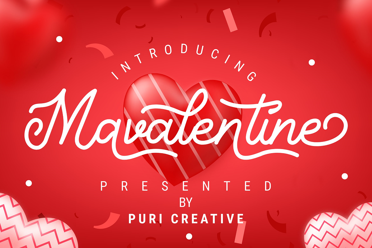 Mavalentine - Handwritten Font, a Script Font by PuriCreative (Photo 1 of 10)