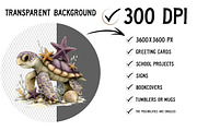 Summer Sea Turtle Clipart, an Illustration by Craft Nest (Thumbnail 2 of 12)
