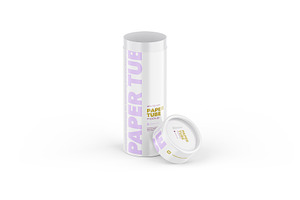 Opened Paper Tube Mockup 40x122mm