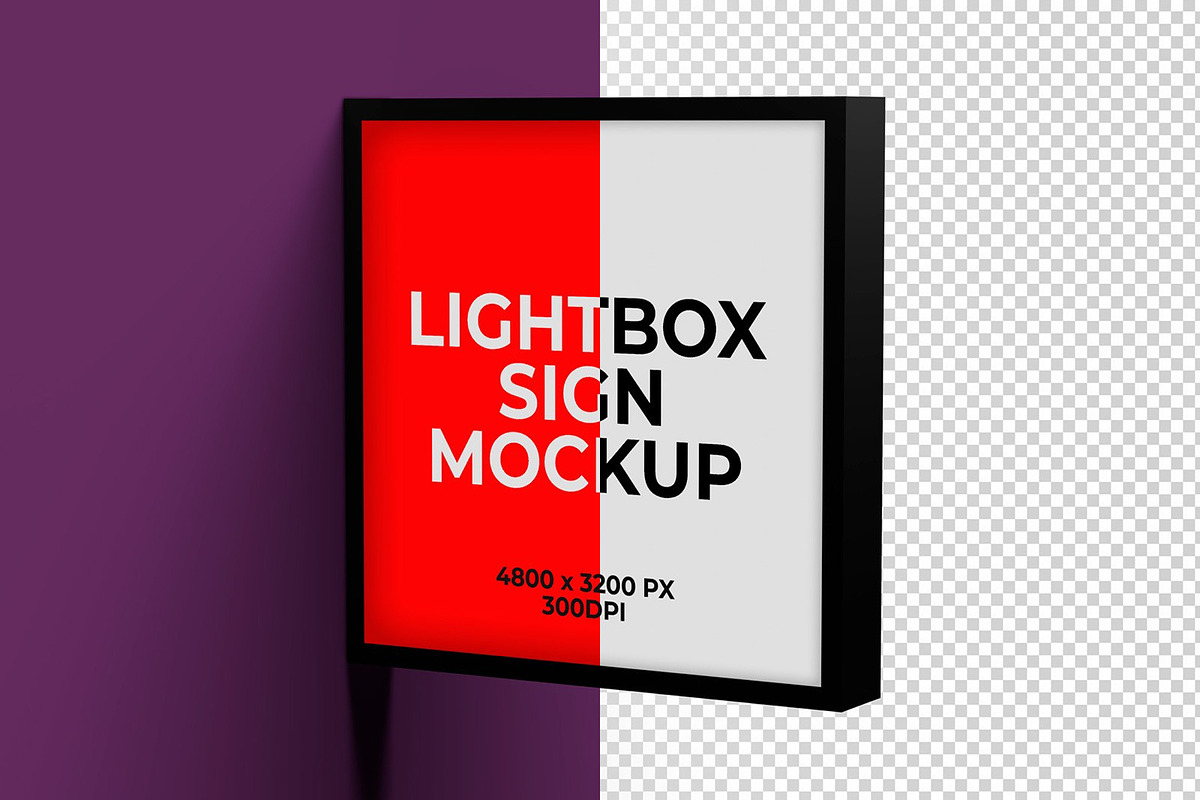 Lightbox Sign Mockup, an Advertising Mockup by Medialoot (Photo 6 of 7)