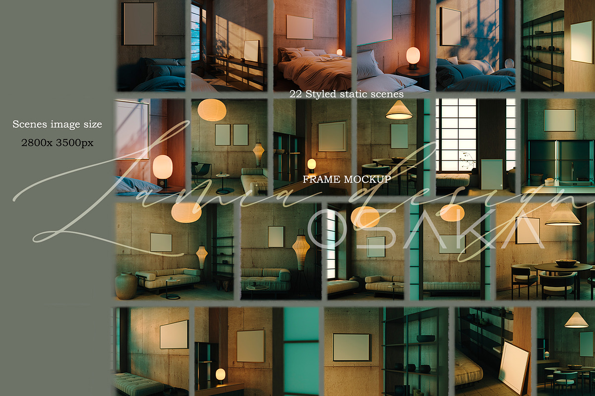 24 Japanese Style Art Mockups Frame, a Household Mockup by LAMIA DESIGN (Photo 19 of 21)