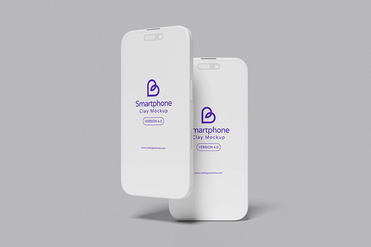 Clay Smartphone Mockup, a Product Mockup by swsi-studio (Photo 2 of 5)