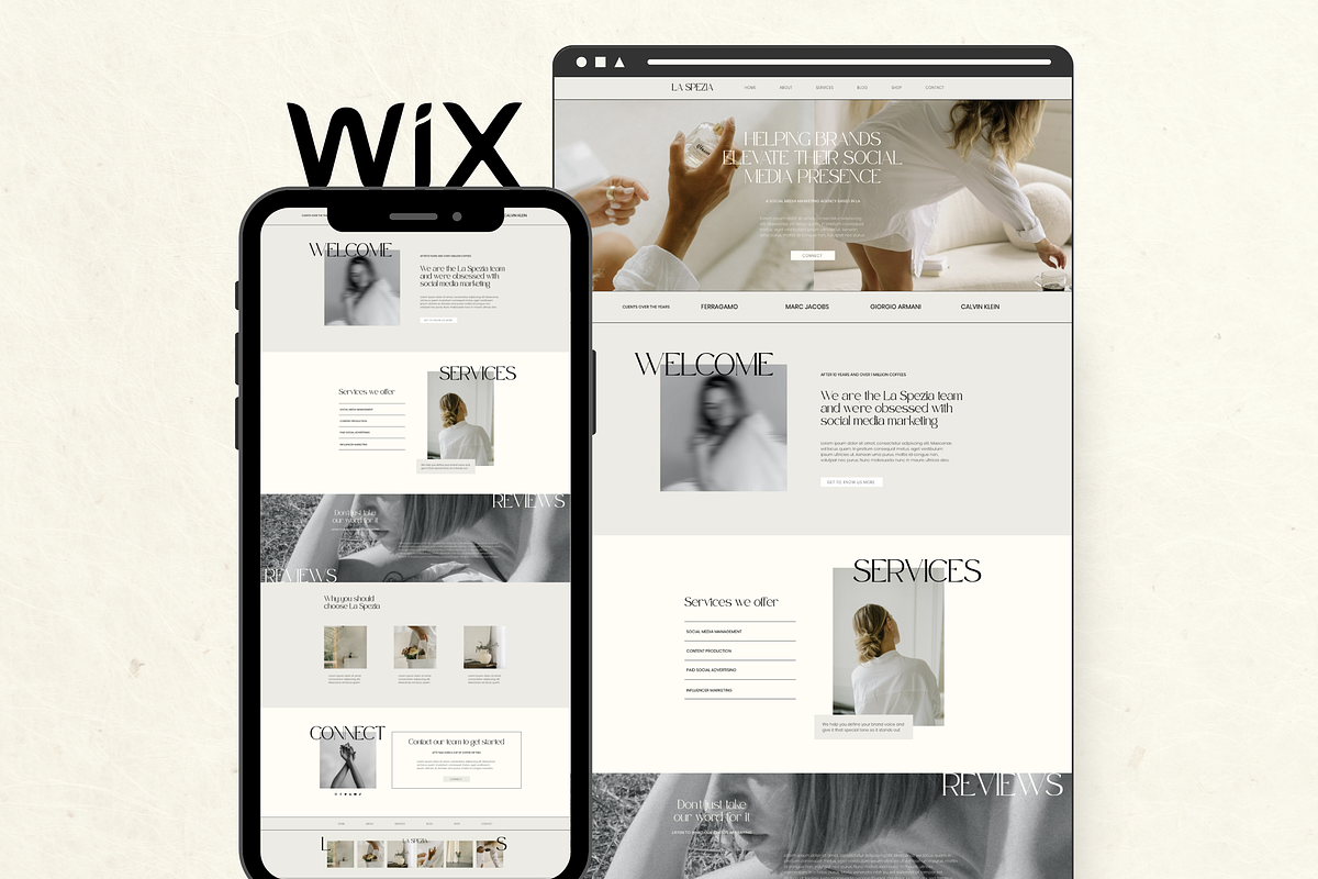 Wix Website Template Small Business, a Wix Template by Branding Babe Co. (Photo 1 of 10)