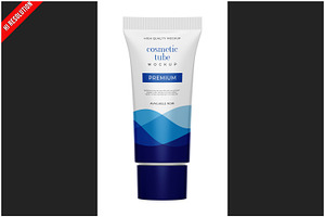 Glossy Cosmetic Tube Mockup, an Advertising Mockup by Bruno's Shop