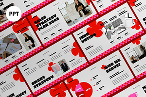 Grey Red Sales Strategy Plan PPT, a Presentation Template by graphicook