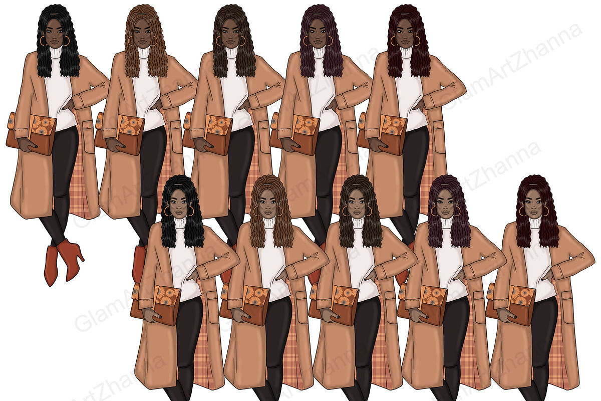 Autumn Girls Clipart, a Person Illustration by GlamArtZhanna (Photo 5 of 5)