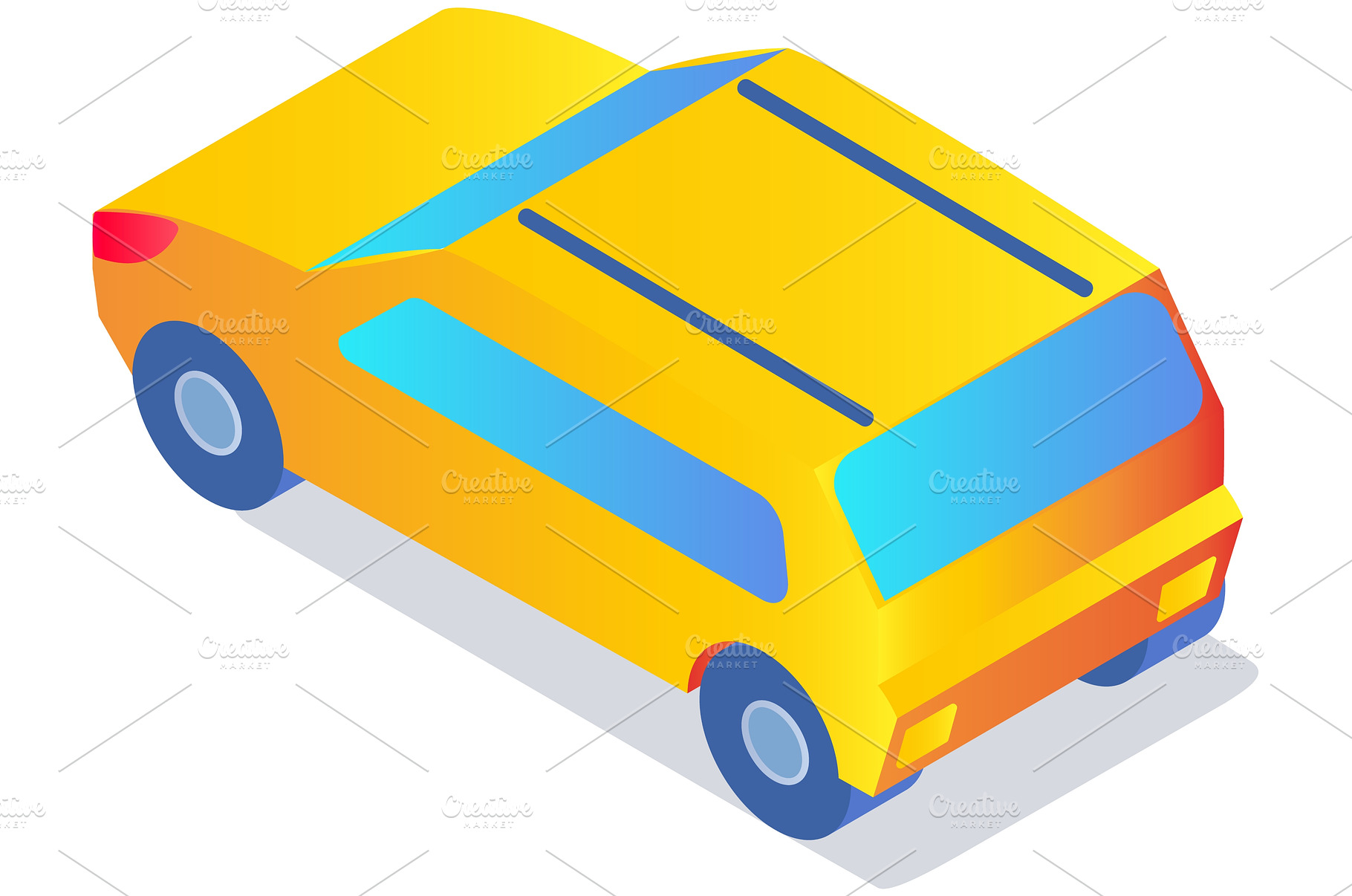 Yellow family car for driving on, a Transportation Photo by robuart