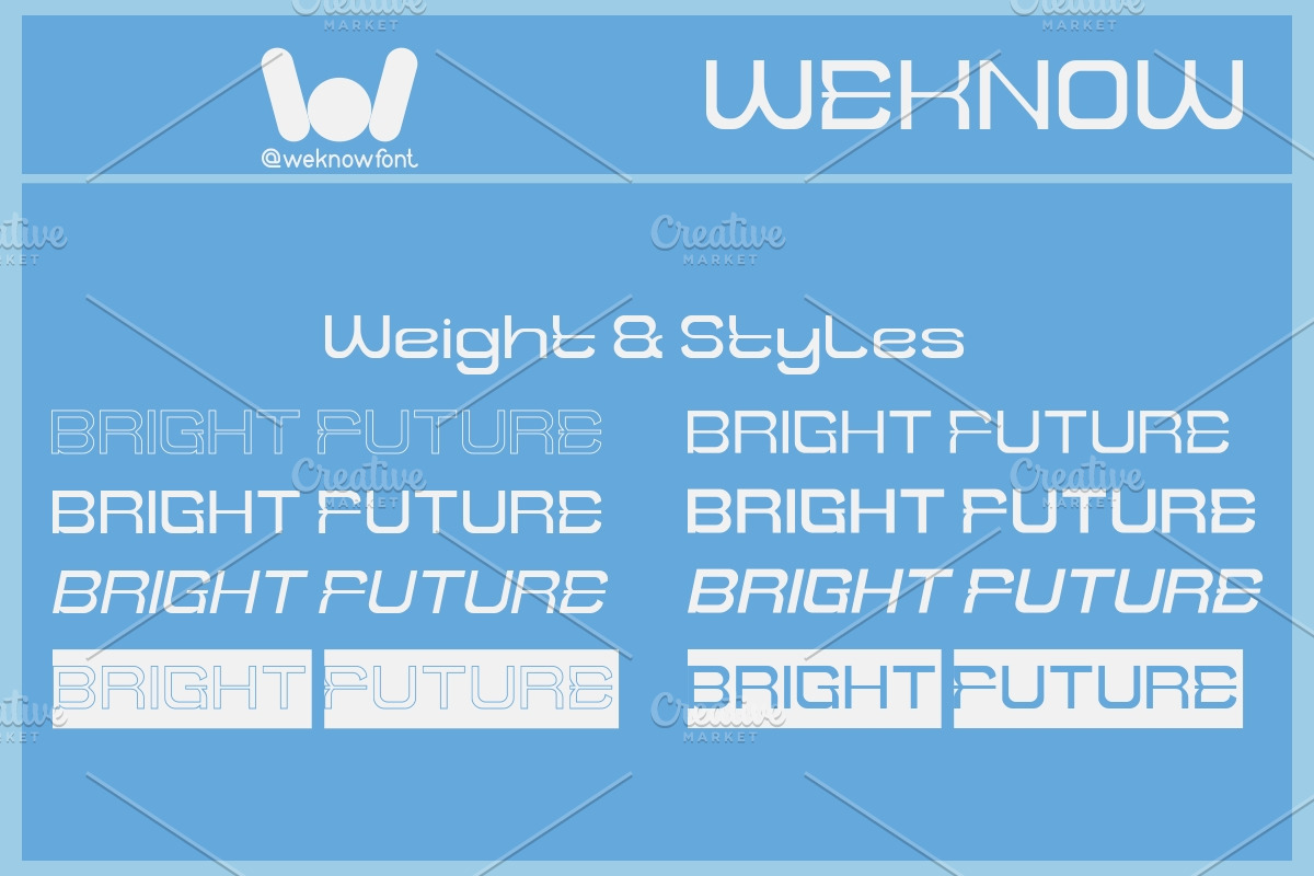 Bright Future font, a Font by weknow (Photo 7 of 8)