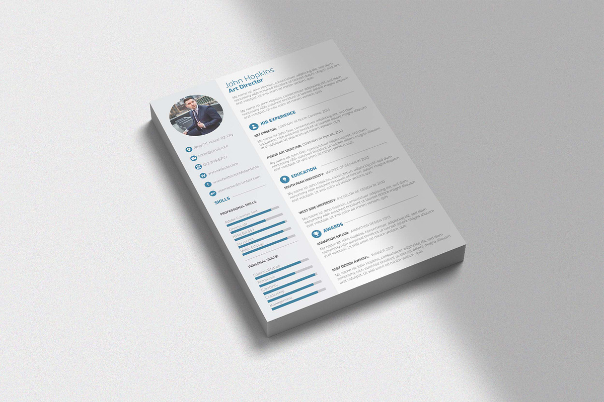 Resume Design Template, a Resume Template by Graphic Template (Photo 4 of 5)