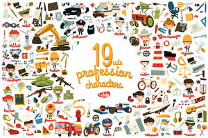 19 cute profession characters +
