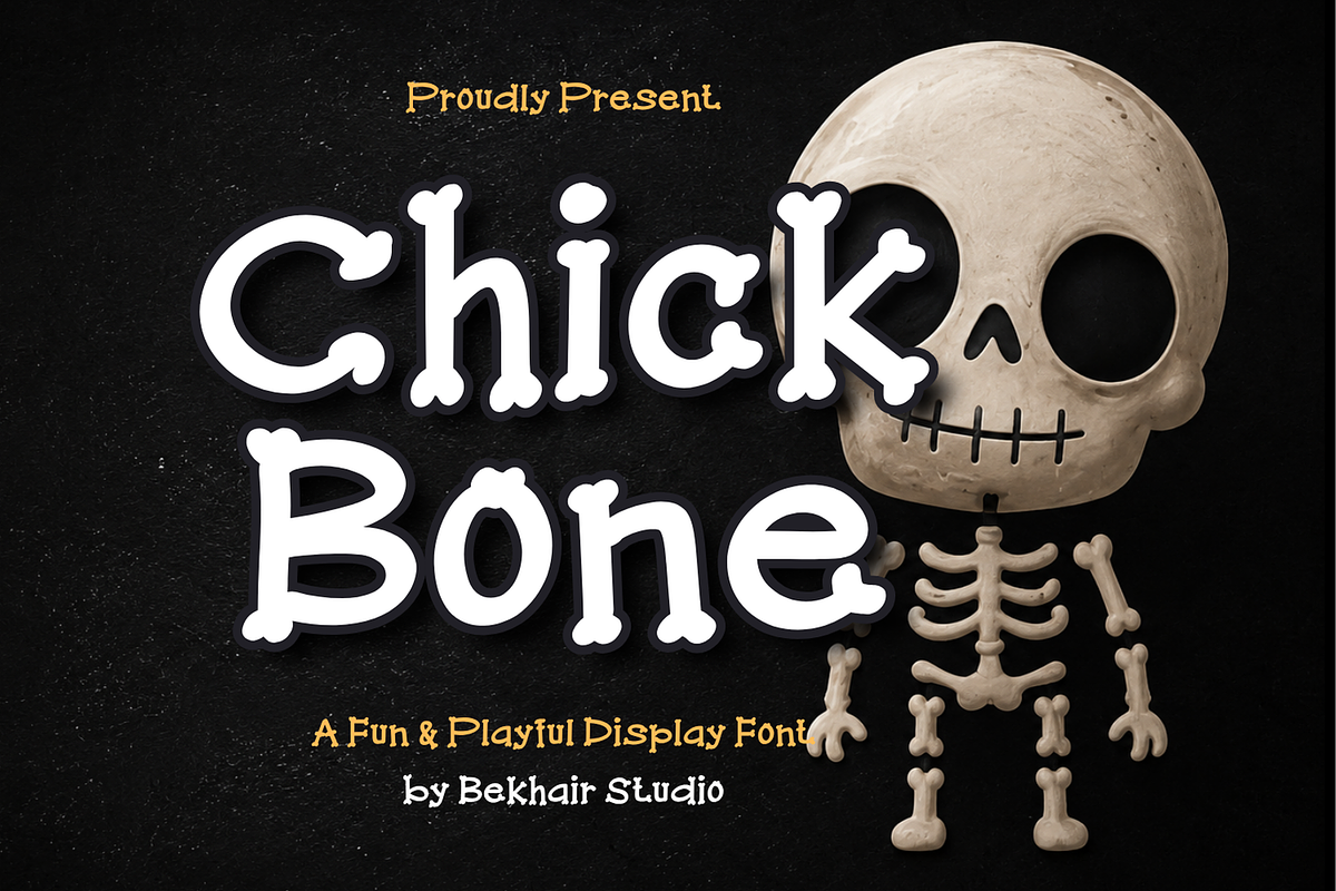 Chickbone – Playful Display Font, a Serif Font by Bekhair Studio (Photo 1 of 10)
