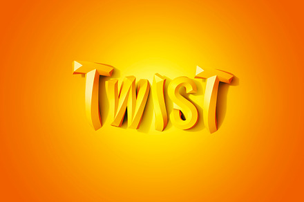 Twist Psd 3D Letters