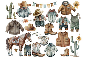 Baby Boy Cowboy Clipart