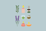 Aromatic Scene Illustration Set, a Healthcare Illustration by studiogstock (Thumbnail 3 of 3)