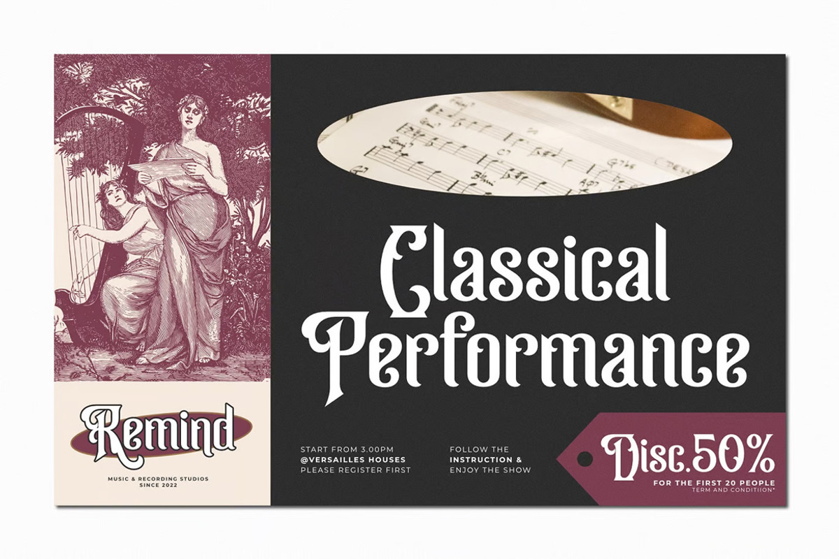 Agresion - Vintage Font, a Blackletter Font by Viswal Studio (Photo 6 of 6)