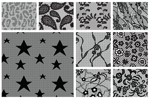 13 Lacy vector seamless patterns