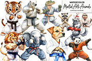 Martial Arts Animals Sublimation, an Illustration by DreamArtGraphic (Thumbnail 1 of 5)