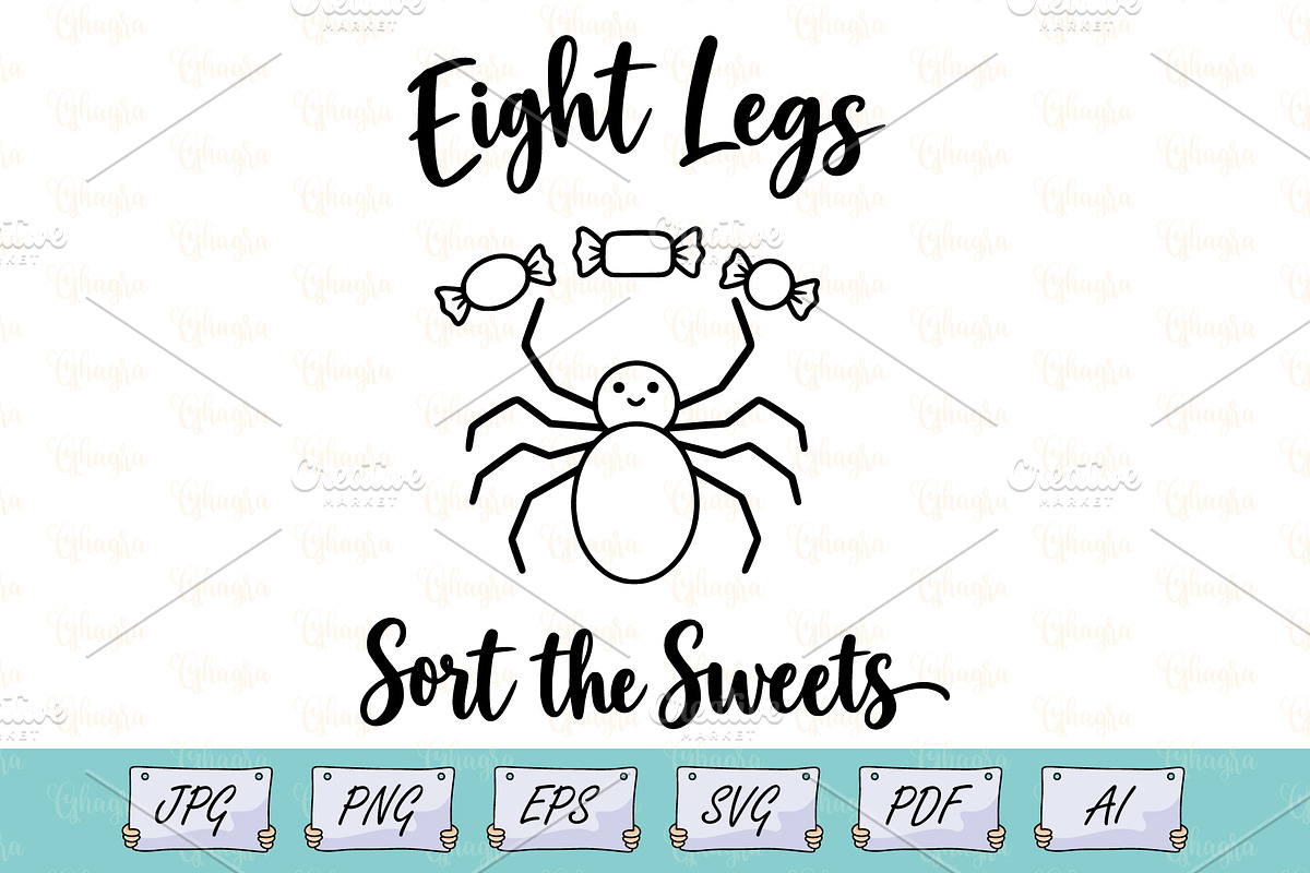 Halloween Spider Sorting Sweets, an Object Illustration by Ghagra (Photo 1 of 7)