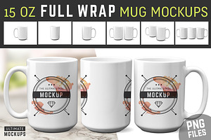 15 oz Mug Mockups (PNGs), a Cups & Container Mockup by Ultimate Mockups