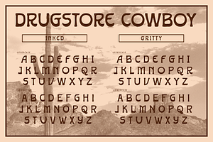 Drugstore Cowboy Font Family