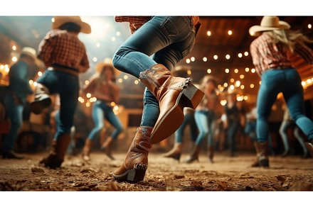 Line of people in jeans and cowboy, an Abstract Photo by Sergey Kotenev
