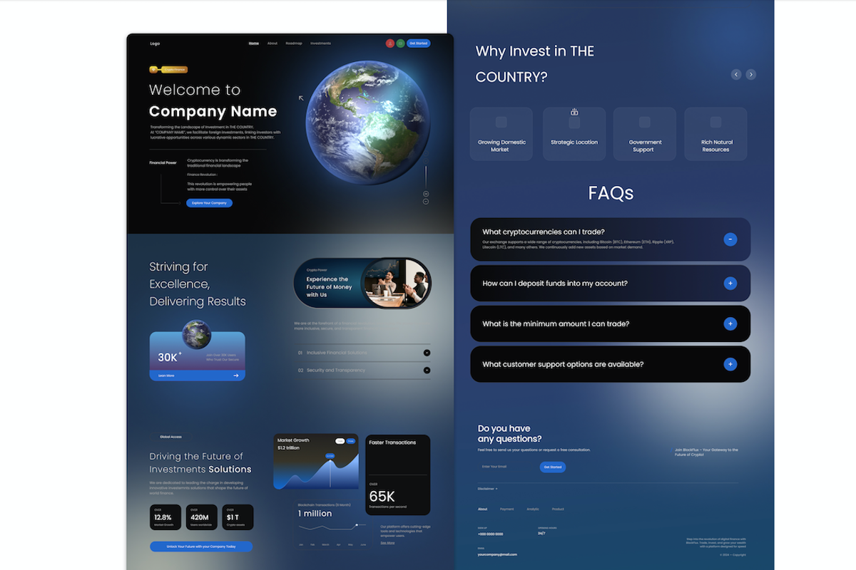 Crypto Trade Mobile and Landing Page, an UI Kit Template by Simona Meleca (Photo 5 of 5)