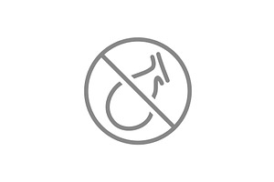 Forbidden sign with gallbladder line, an Object Illustration by GraphiShop