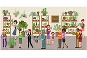 Flower and Home Plant Store, a Decorative Illustration by Gurza SHOP (Thumbnail 6 of 8)