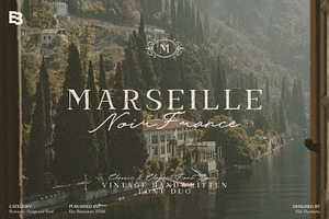 Marseille Noir; Romantic Font Duo, a Script Font by Eko Bimantara