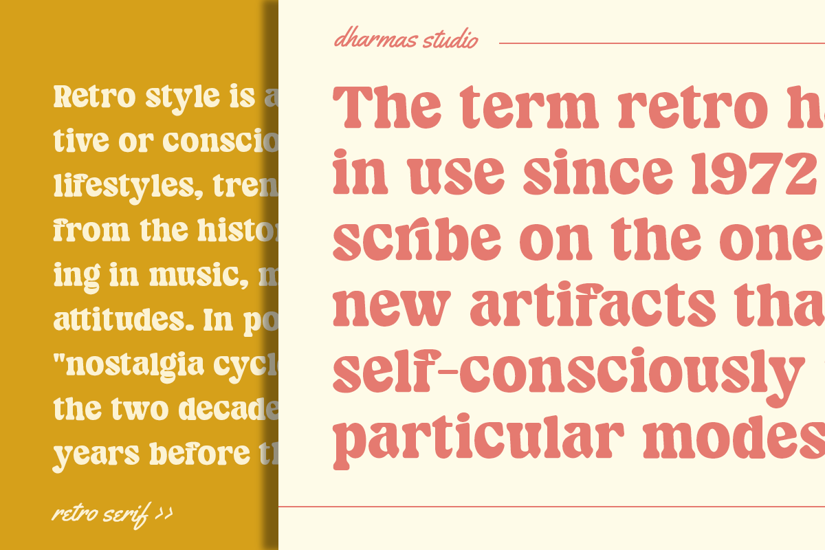 Replay - Sixties Rounded Serif, a Serif Font by Dharmas Foundry (Photo 5 of 15)