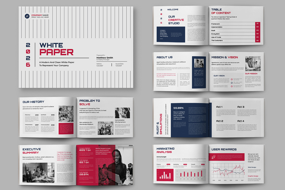 White Paper Landscape Layout, a Brochure Template by ContestDesign (Photo 1 of 5)