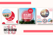 Instagram modern templates, a Social Media Template by Iryna Danyliuk (Thumbnail 3 of 6)