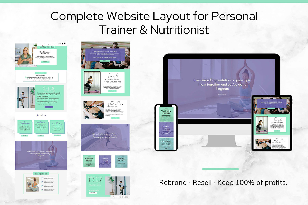 Personal Trainer Canva Website preview 4