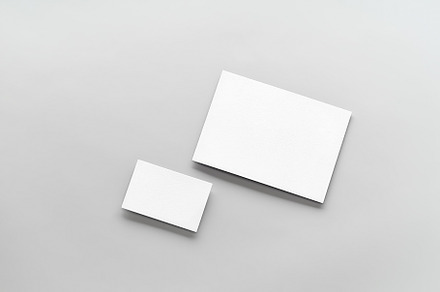 Modern business card mockup template on gray background, a Business Photo by Asya Nurullina