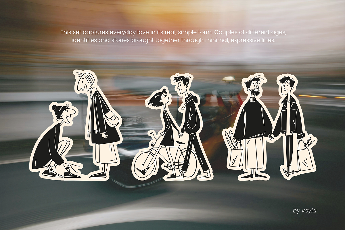 Love is: Line Art Couples, a Person Illustration by Veyla (Photo 10 of 13)