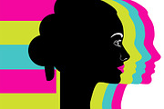 Women's Profile Pop Poster, a Person Illustration by Sharon Schwalbe (Thumbnail 5 of 5)