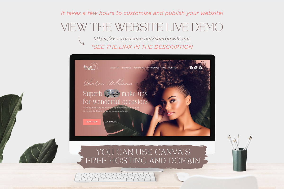 Beauty Canva Website Estheticians, a Landing Page Template by vectorocean (Photo 6 of 10)