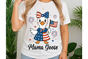 4th of July Mama Goose SVG PNG, an Object Graphic by Digi_Design_World (Thumbnail 2 of 6)