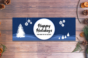 Facebook Cover Happy Holidays V2, a Social Media Template by Creativetacos