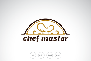 Chef Master Hat Logo Template, a Branding & Logo Template by Heavtryq Design