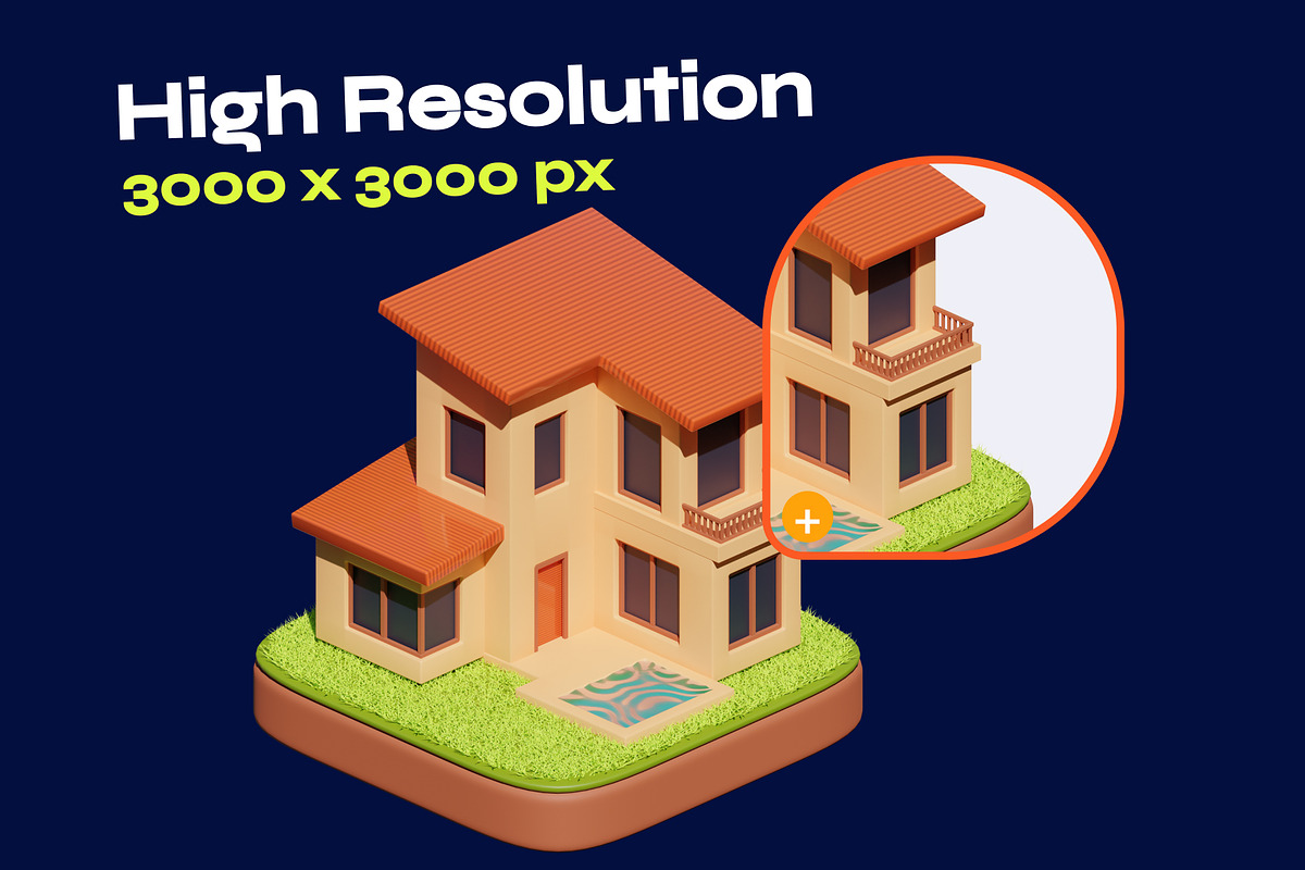 Airbnb Realistic Isometric 3D Icon, a Cars & Vehicle 3D Model by orenjidesign (Photo 3 of 8)