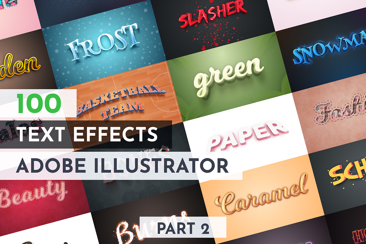 100 Vector Text Effects | Part 2, a Layer Style Add-On by rwgusev (Photo 1 of 11)