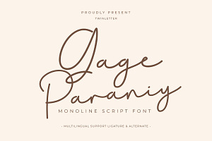 Gage Paraniy - Script Monoline Font