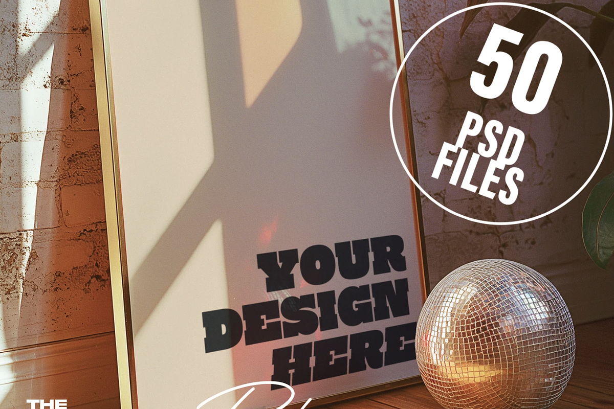 The Ultimate Retro Frame Mockup Pack, a Household Mockup by Emma Rodriguez Studio (Photo 2 of 6)